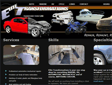 Tablet Screenshot of elite-transformations.com